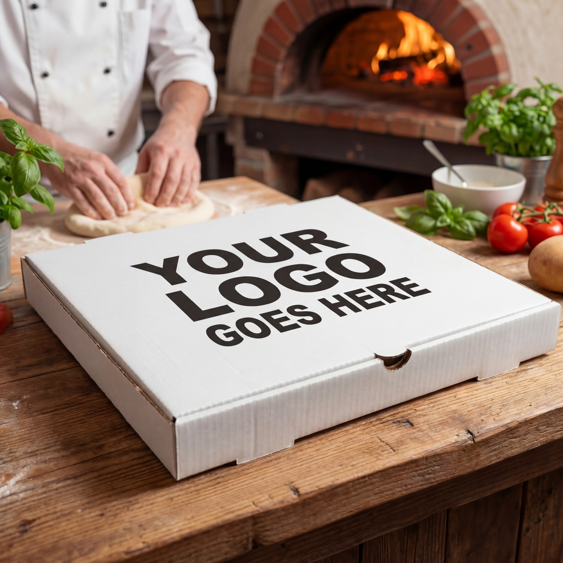 7″ Pizza Boxes – Full Colour Printed — alternate view